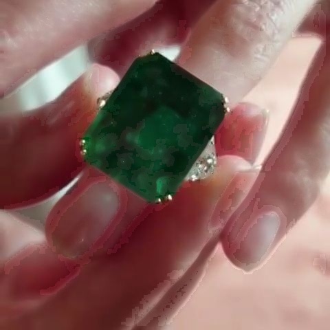 10ct Three-stone Emerald Sapphire Engagement Ring