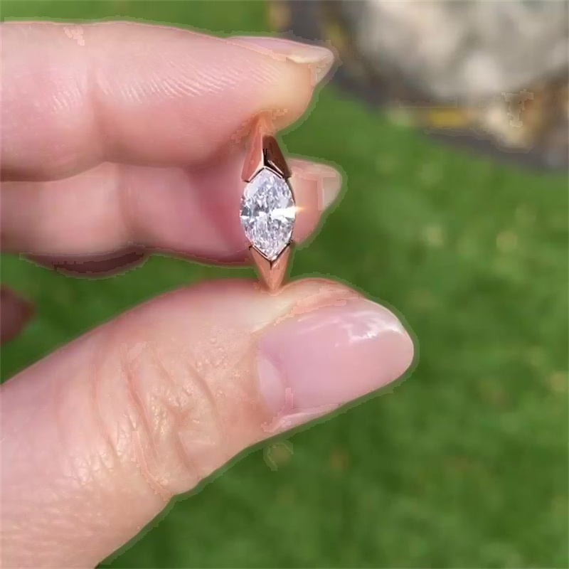 2ct Marquise Cut White Sapphire Wedding Eternity Ring