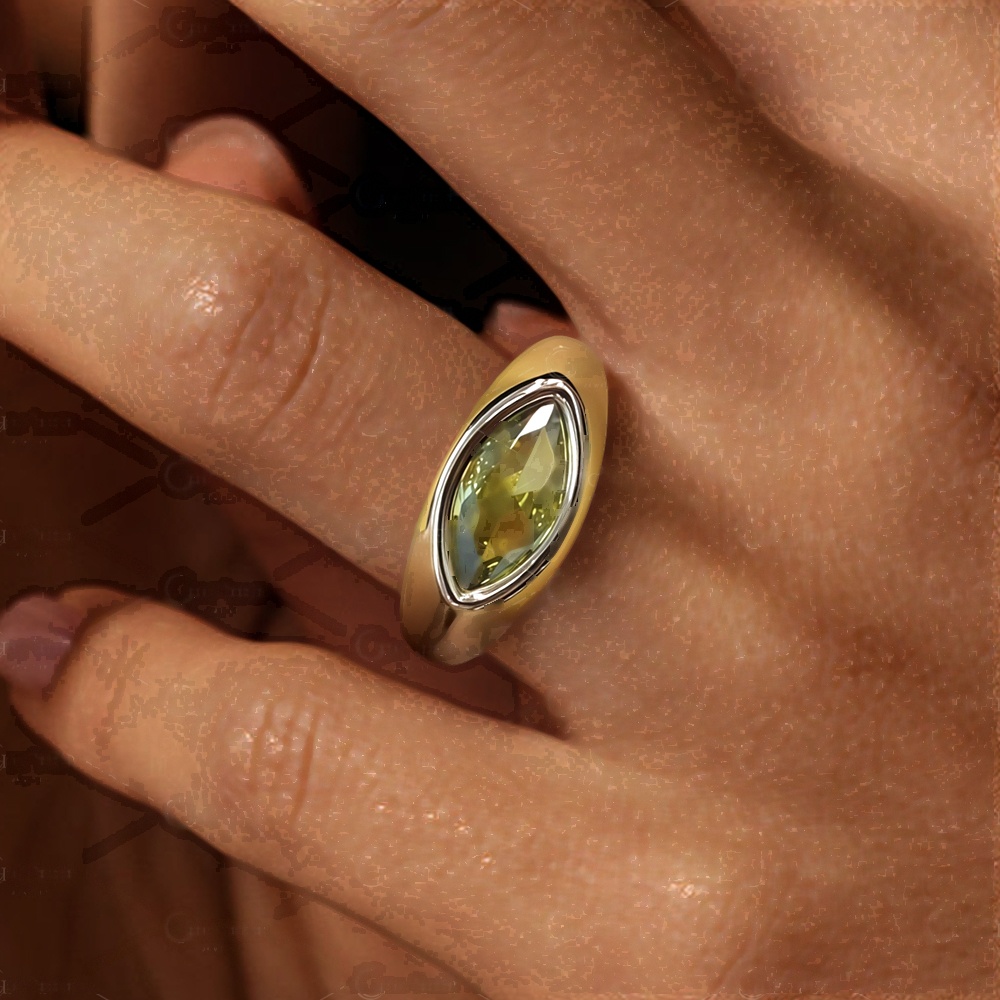 2ct Marquise Cut Yellow Sapphire Wedding Ring