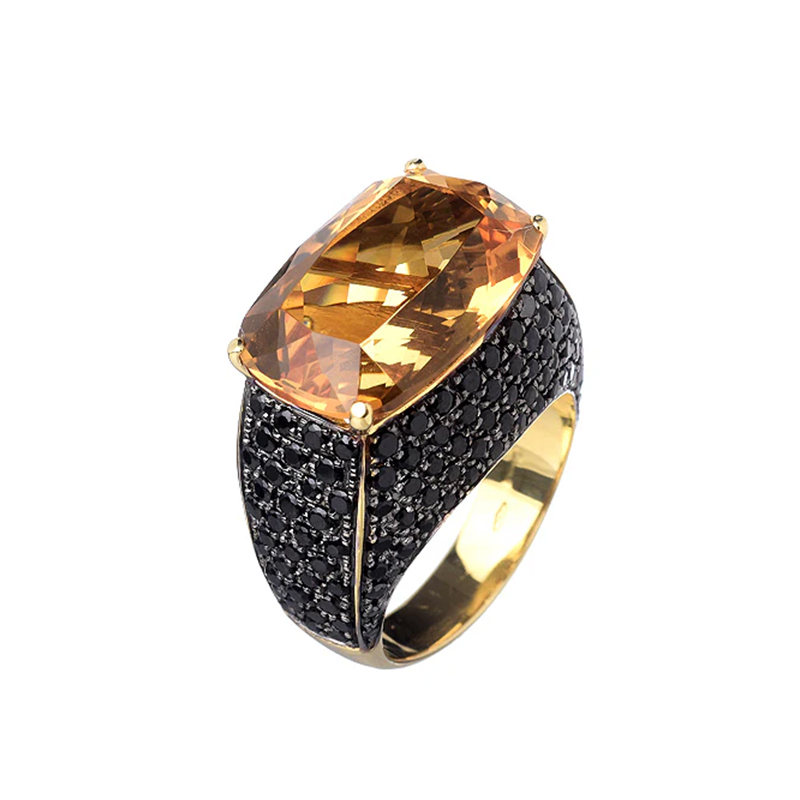 4ct Cushion Cut Multi-Color Cocktail Ring (6 Color Options)