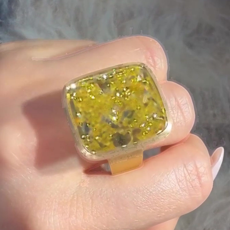 7.5ct Cushion Cut Yellow Sapphire Cocktail Ring