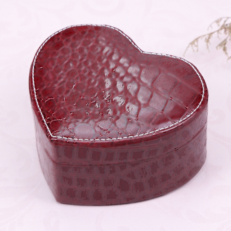 Double-layer Heart Shape PU Jewelry Box