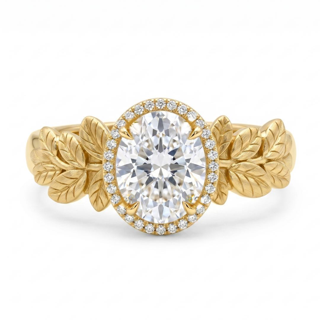 Original Design - 3ct Oval Cut White Sapphire Engagement Ring