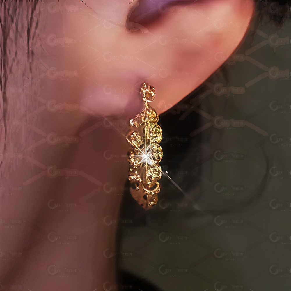 Sterling Silver Huggie Earrings in Gold Plating