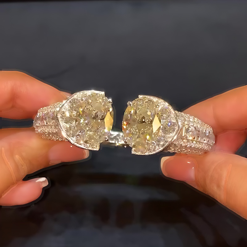 Toi et Moi Mixed Cut White Sapphire Bracelet